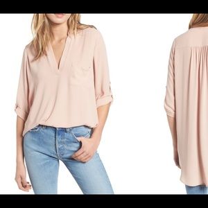 NWOT Lush Perfect Roll Tab Sleeve Tunic Size L